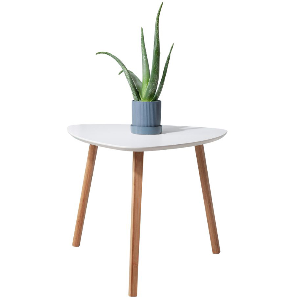 Noa and Nani Malme White and Natural Pine Large Side Table Image 2