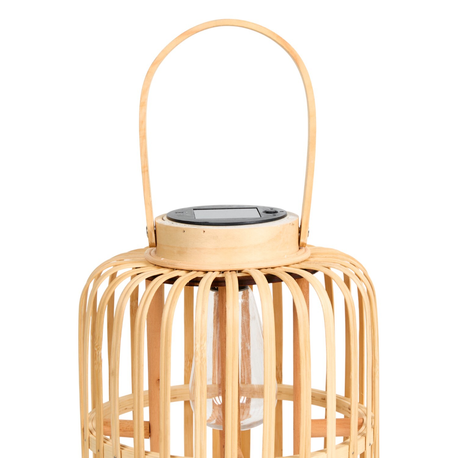 Solar Bamboo Effect Lantern Natural Image 4