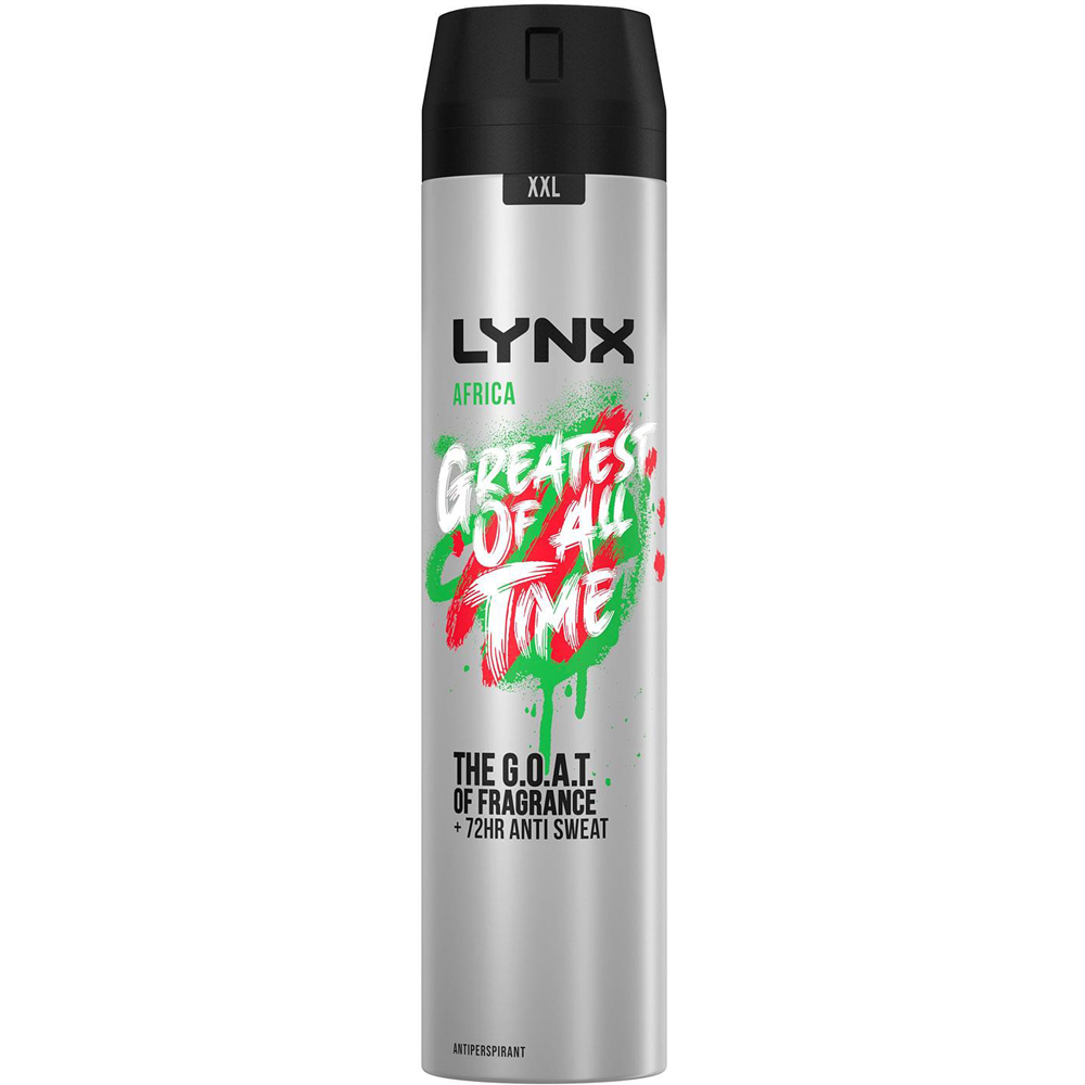 Lynx Africa Shower Gel 500ml and 72H Fresh Anti-Perspirant Deodorant Spray 250ml 6 Pack Image 4