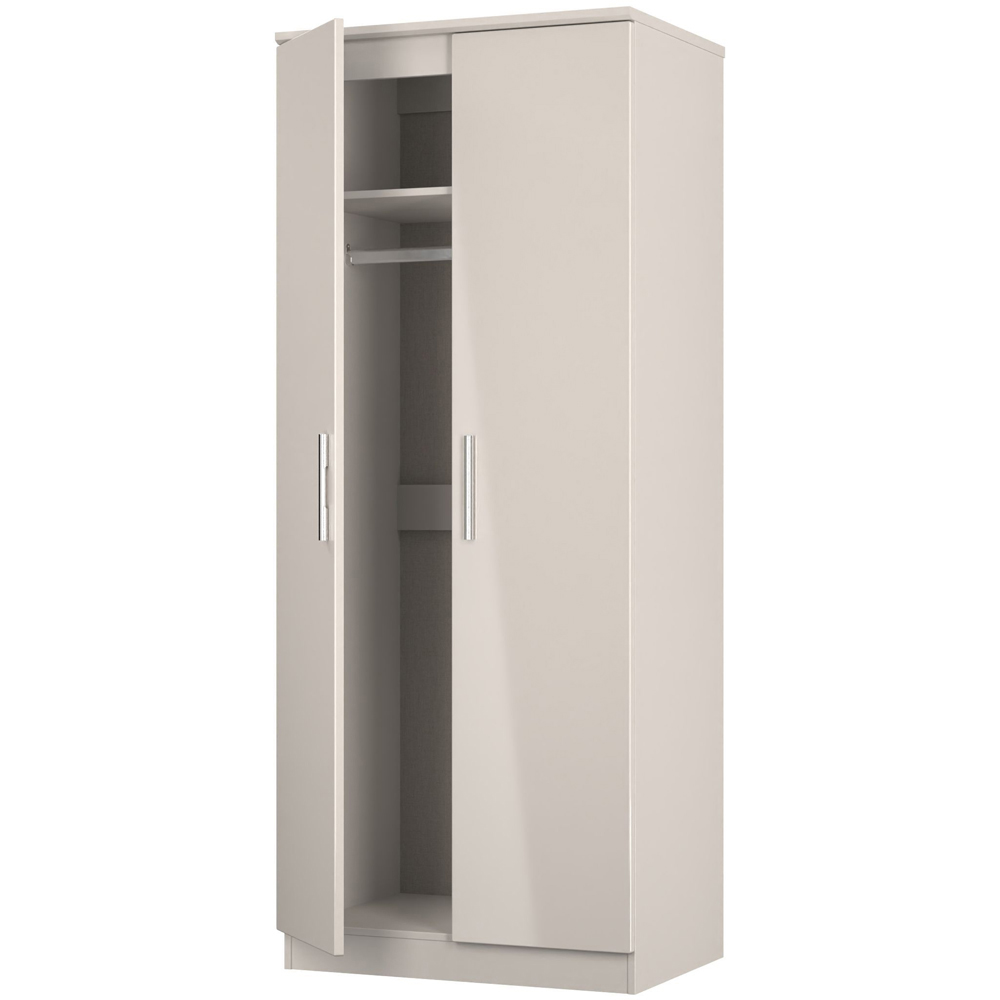 Crowndale Knightsbridge 2 Door Kashmir Gloss Wardrobe Ready Assembled Image 4