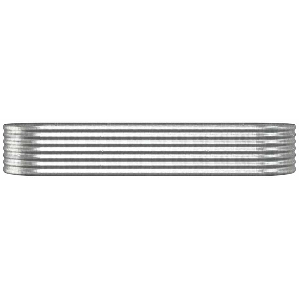 vidaXL Silver Galvanised Steel Raised Garden Bed 36 x 224 x 80cm Image 3