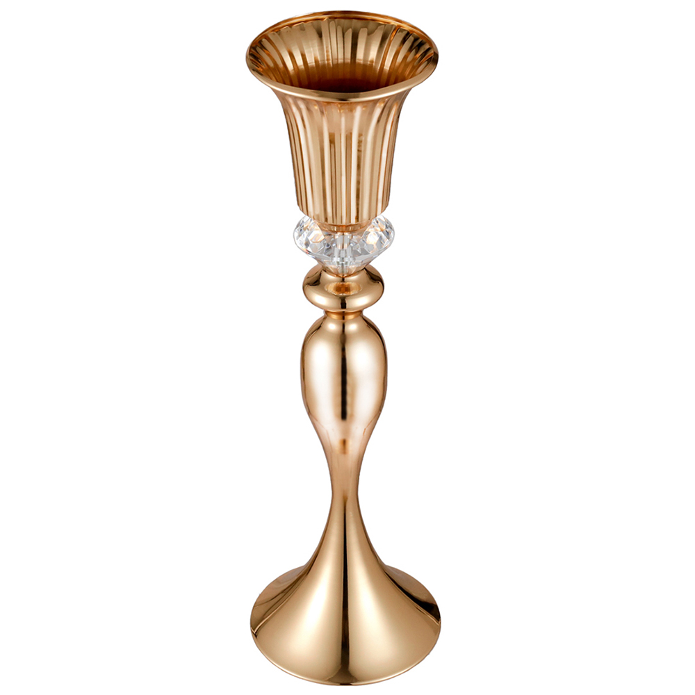 Living and Home Metal Trumpet Vase Wedding Centrepiece Image 1