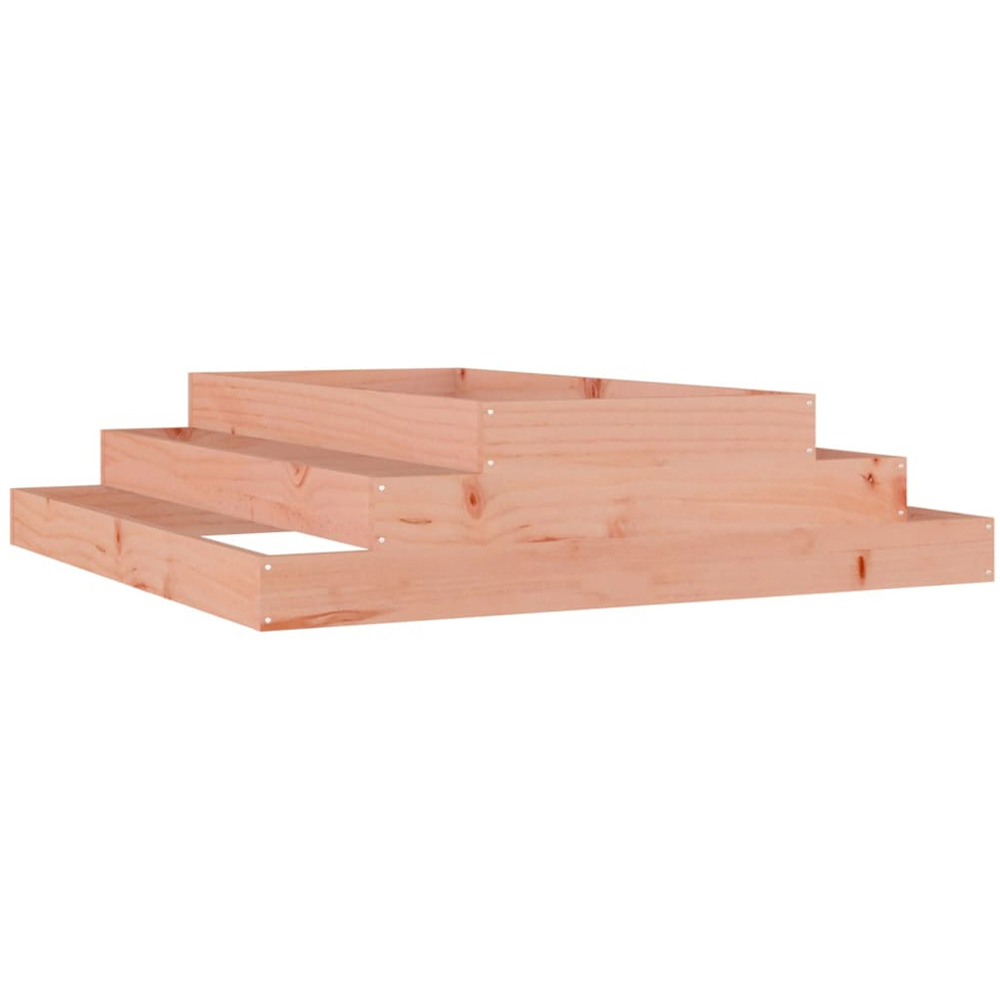 vidaXL 3 Tier Brown Douglas Wood Raised Garden Bed 27 x 110 x 110cm Image 1