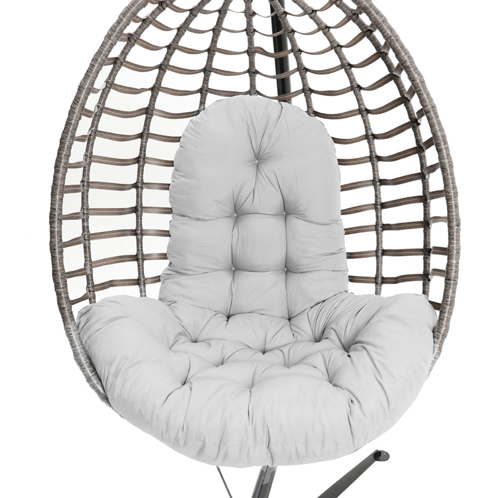 Living and Home Grey Hanging Egg Chair Thick Cushion Image 4