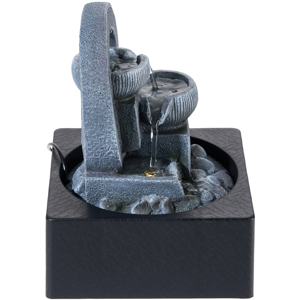 Living and Home LED Light Tabletop Waterfall Fountain Image 5