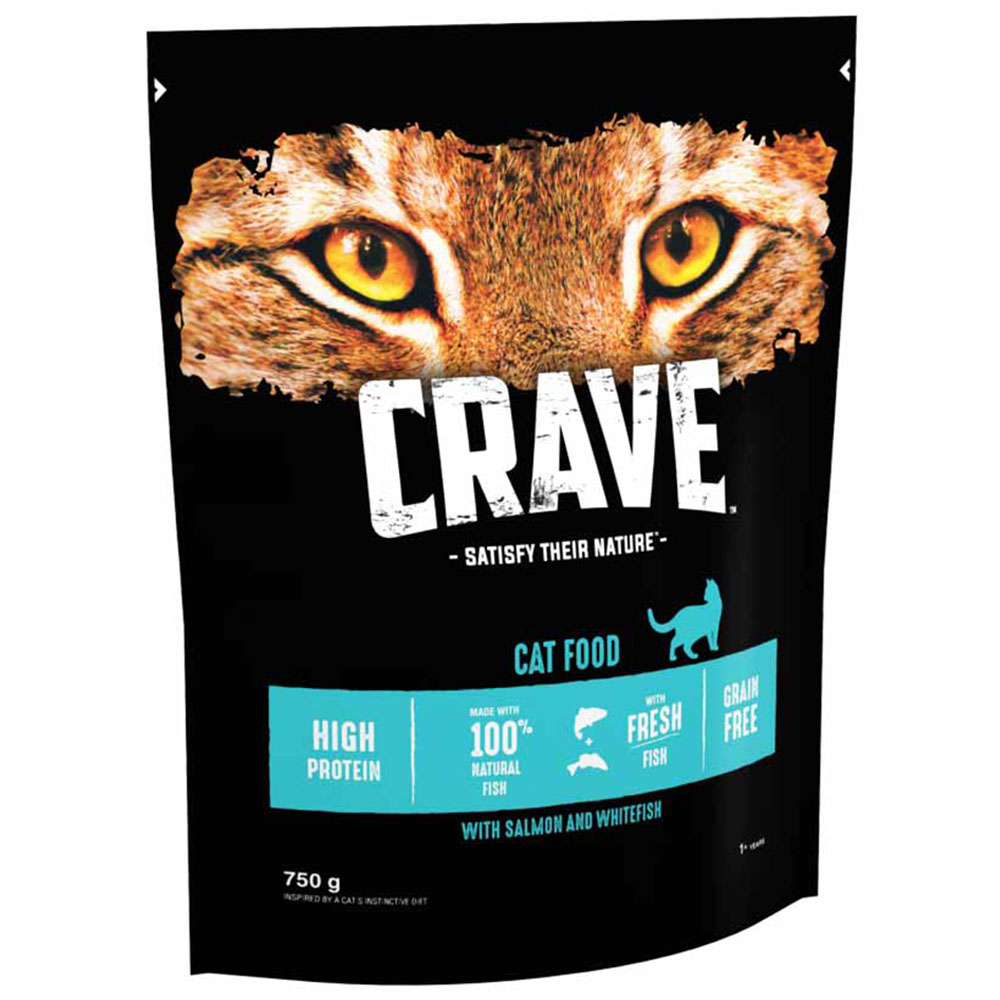 Crave Natural Complete Dry Cat Food Salmon and Fresh Whitefish 750g Image 2