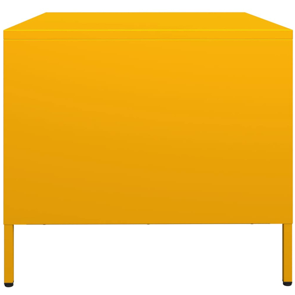 vidaXL 2 Drawer Mustard Yellow Cold-Rolled Steel TV Cabinet Image 7