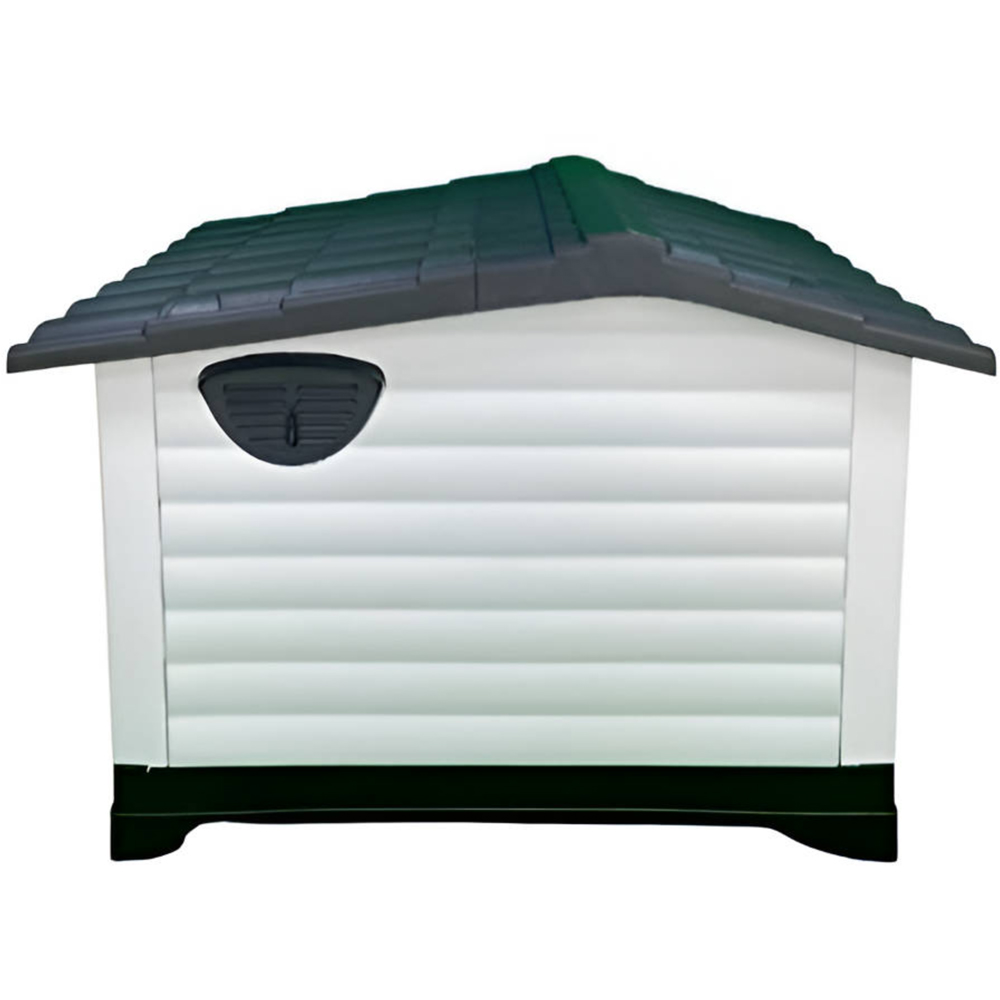 HugglePets Grey Plastic Premium XL Raised Base Roof Dog Kennel Image 4