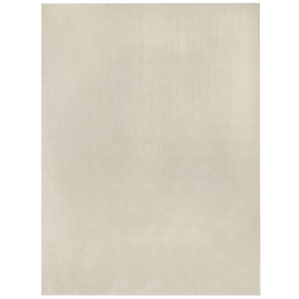tectake Zonelle Beige Short Pile Ultra Soft Rug 290 x 200cm Image 1