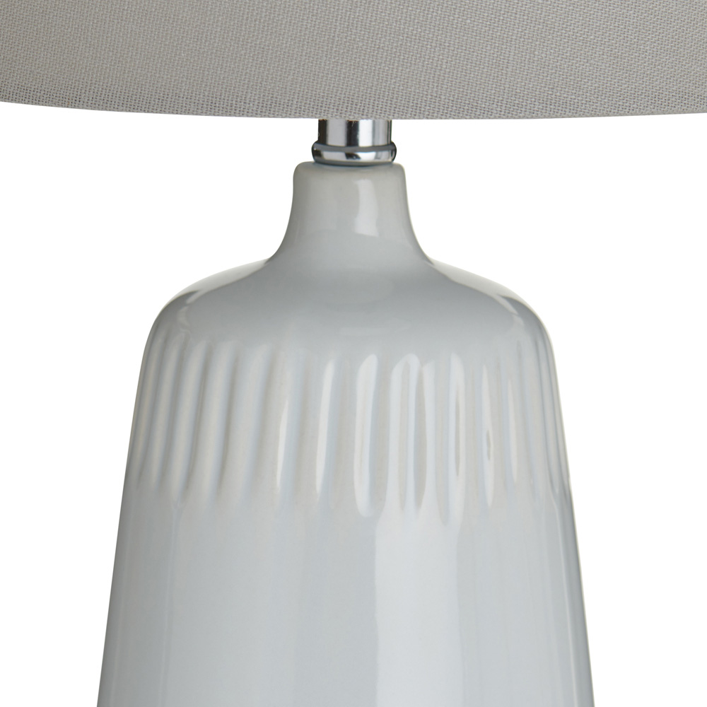 Wilko White Ceramic Dash Table Lamp Image 4