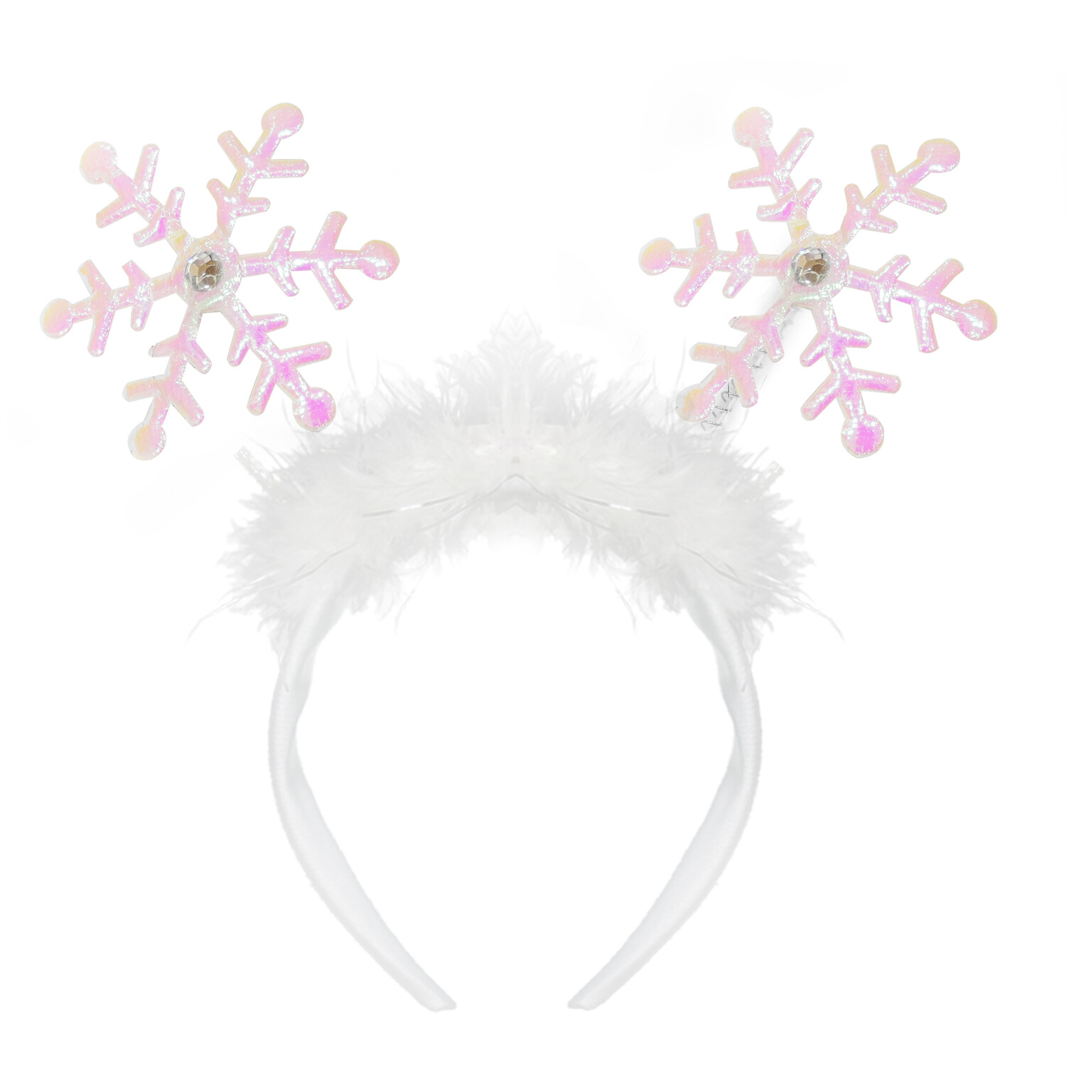 LED Snowflake Headband - White Image
