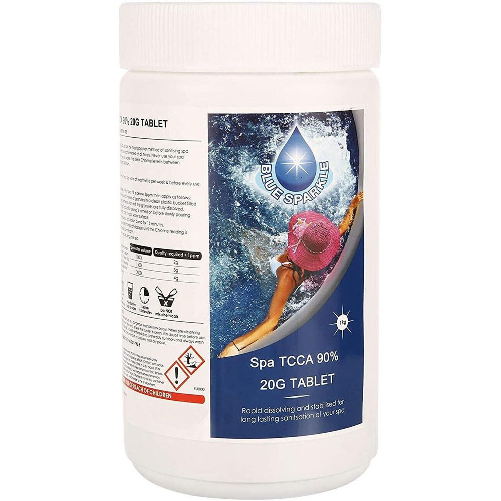 Shatchi Blue Sparkle Chlorine Tablets Water Treatment 5kg Image 1