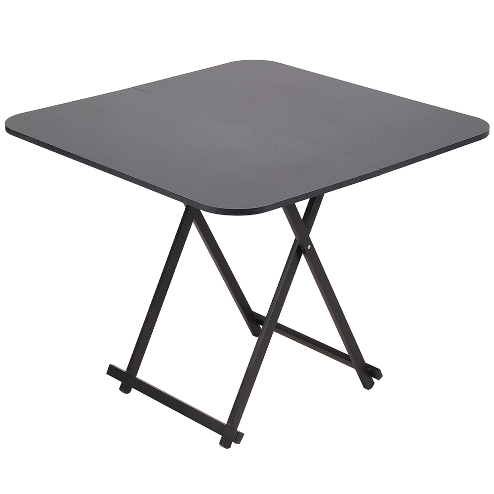 Living and Home 2 Seater Black Foldable MDF Dining Table Image 2