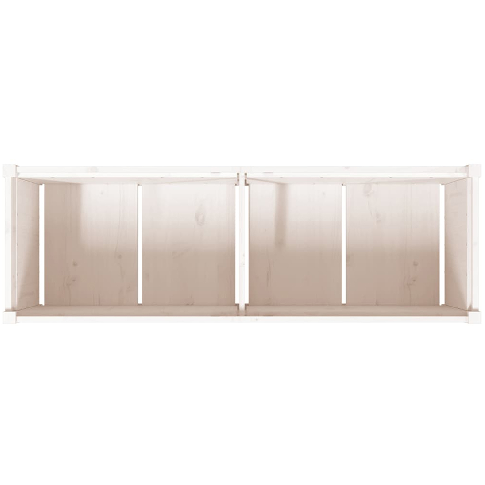 vidaXL White Pine Wood Garden Planter 150 x 50 x 50cm Image 7