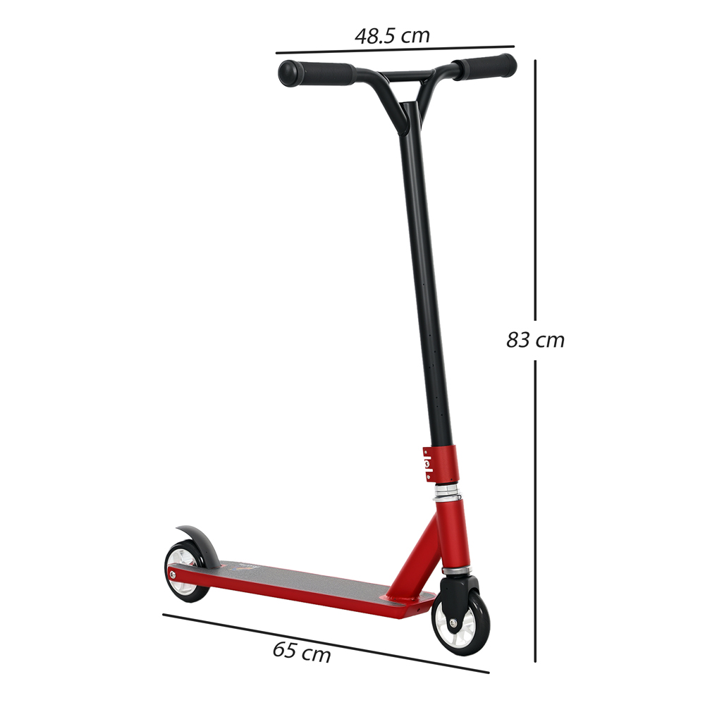 HOMCOM Red Lightweight Entry Level Complete Trick Kick Stunt Scooter Image 9