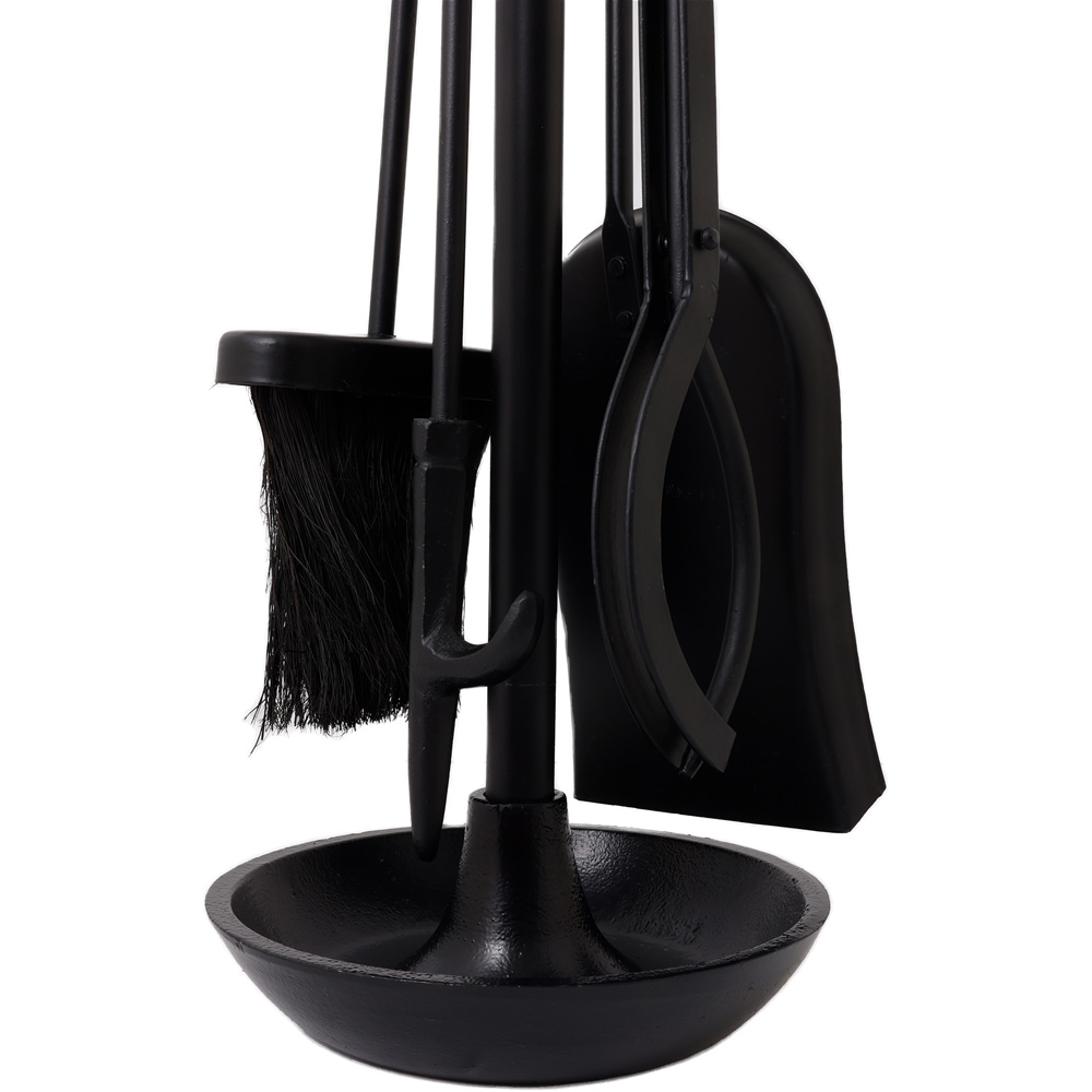 Charles Bentley 4 Piece Black Fig Fireside Companion Set Image 5