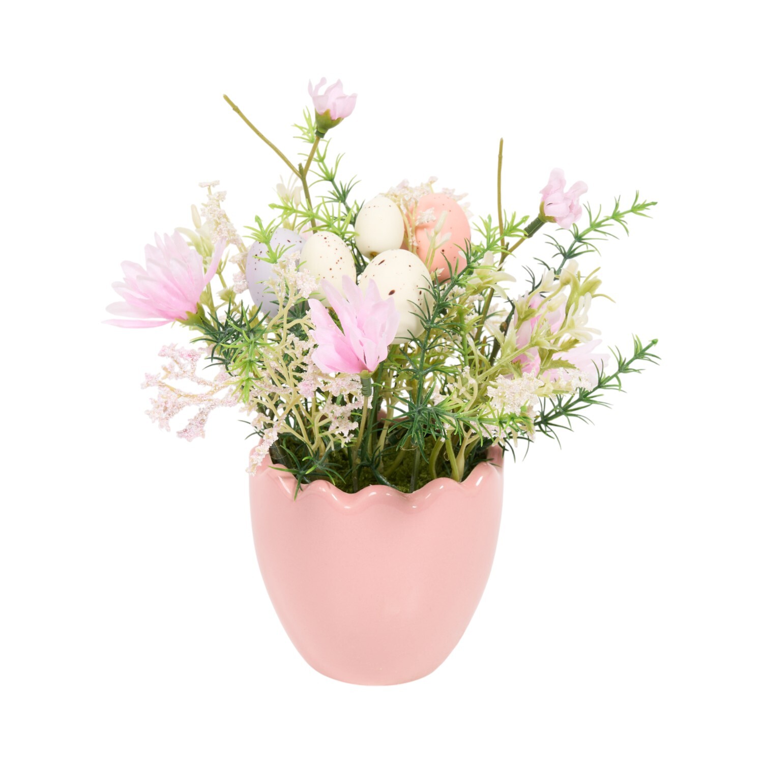 Pastel Floral Potted Arrangement Pink Image 4