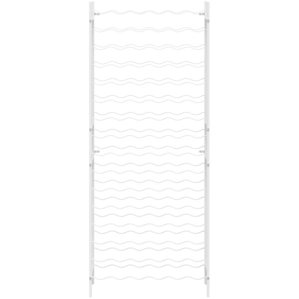 vidaXL 96 Bottle White Freestanding Wine Rack Image 4