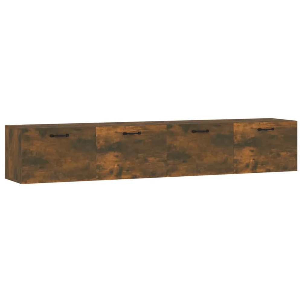 vidaXL 2 Door Smoked Oak Wall Cabinet Set of 2 Image 2