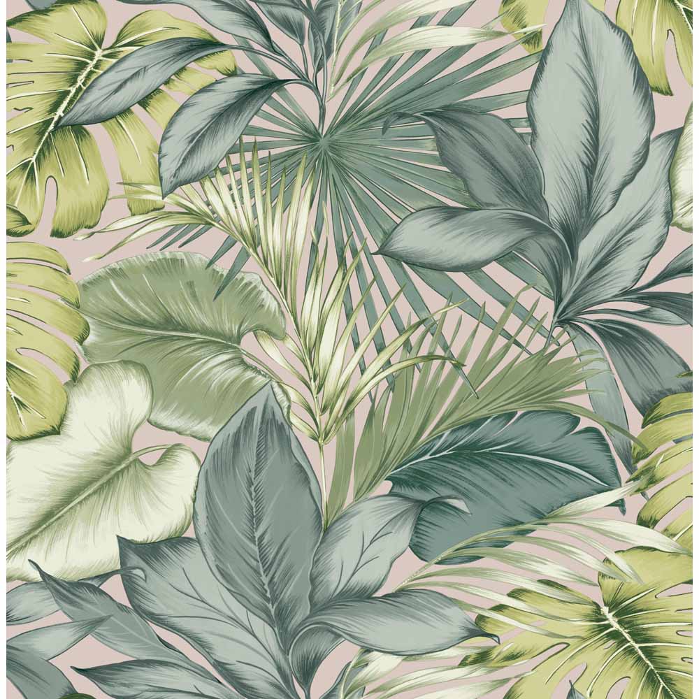 Fresco Tropicana Dark Green Wallpaper Image 1