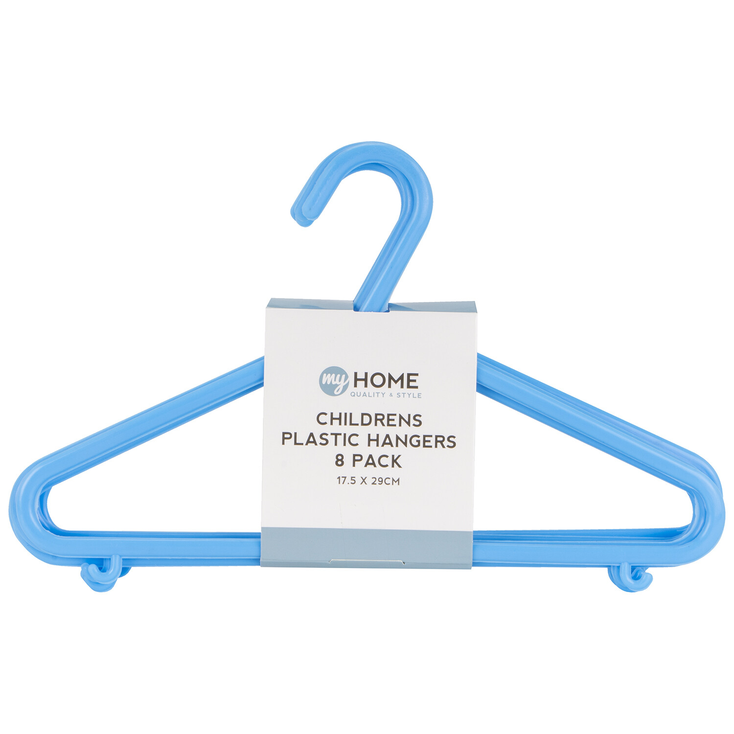 My Home Children's Plastic Clothes Hanger 8 Pack Image 1