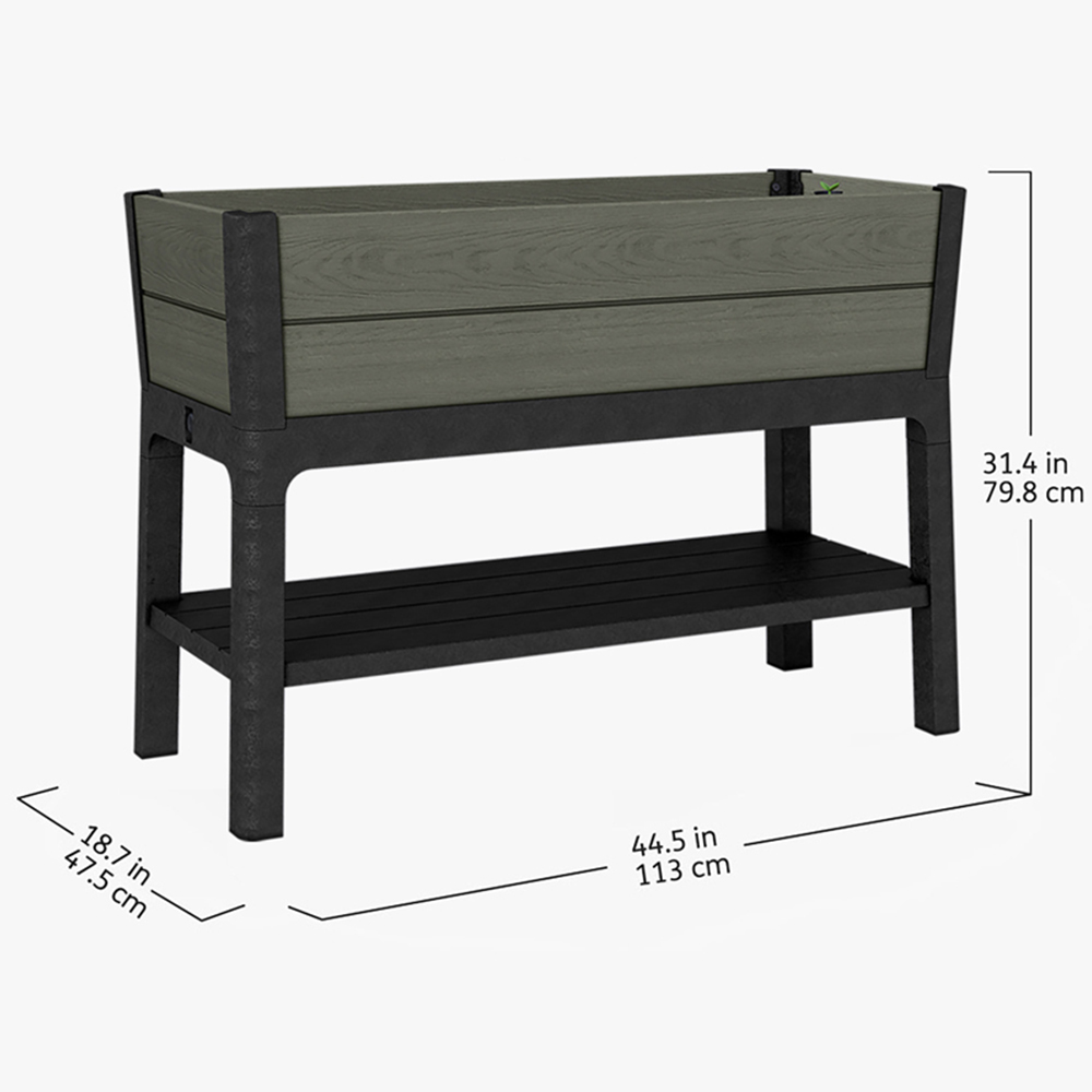 Keter Darwin 1.5 x 3.7ft Green Raised Garden Bed Image 7