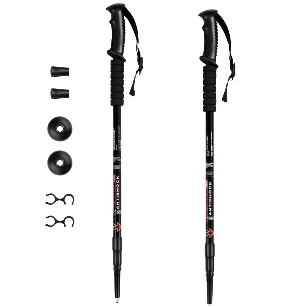 Costway Black Adjustable Hiking Pole 65 to 135cm Image 1
