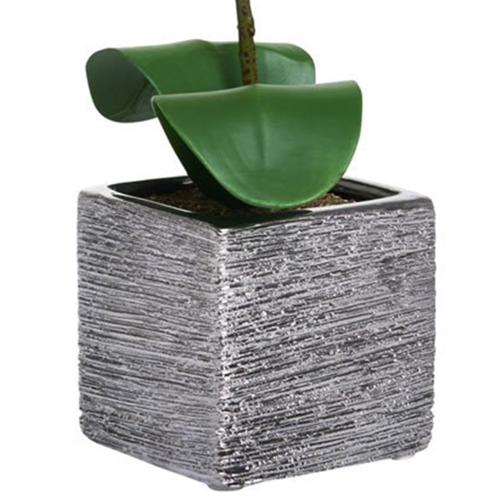 Wilko Pink Orchid in Square Pot Artificial Flower Wilko