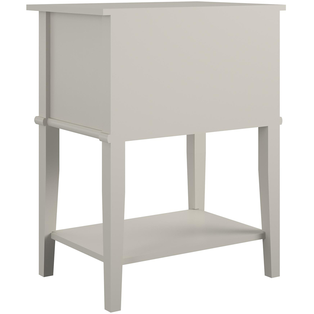 Dorel Franklin 2 Drawer Taupe Accent Table Image 4