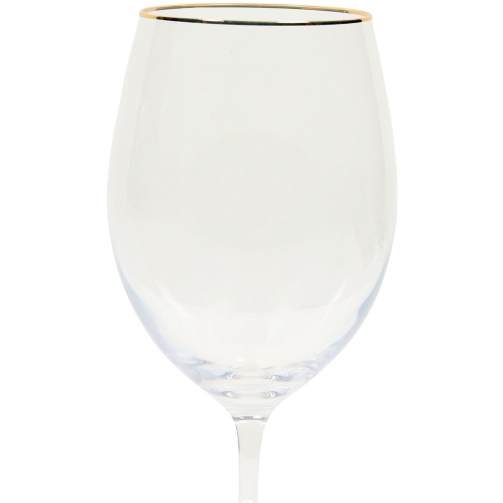 Pack of 4 Gold Rim Wine Glasses Image 7