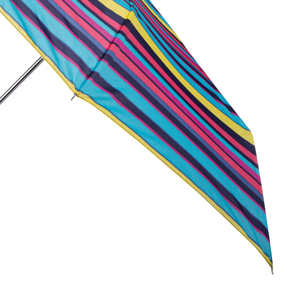 Wilko By Totes Multi Colour Stripe Print Umbrella Image 6