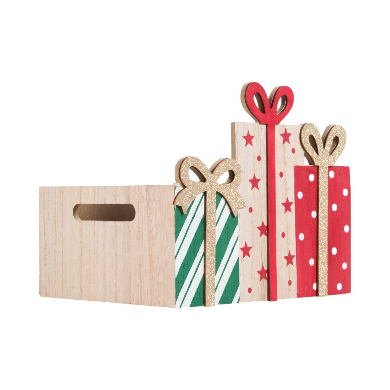 Wooden Present Crate Multicolour Image 3
