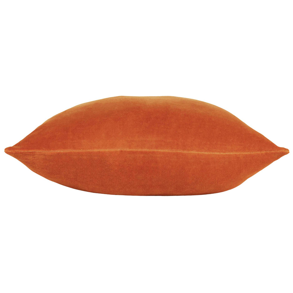 furn. Solo Orange Velvet Cushion Image 2