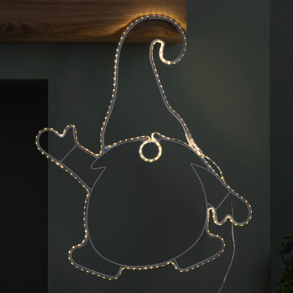 Samuel Alexander 205 Warm White LED Hanging Gonk Silhouette Christmas Decoration 46cm Image 1