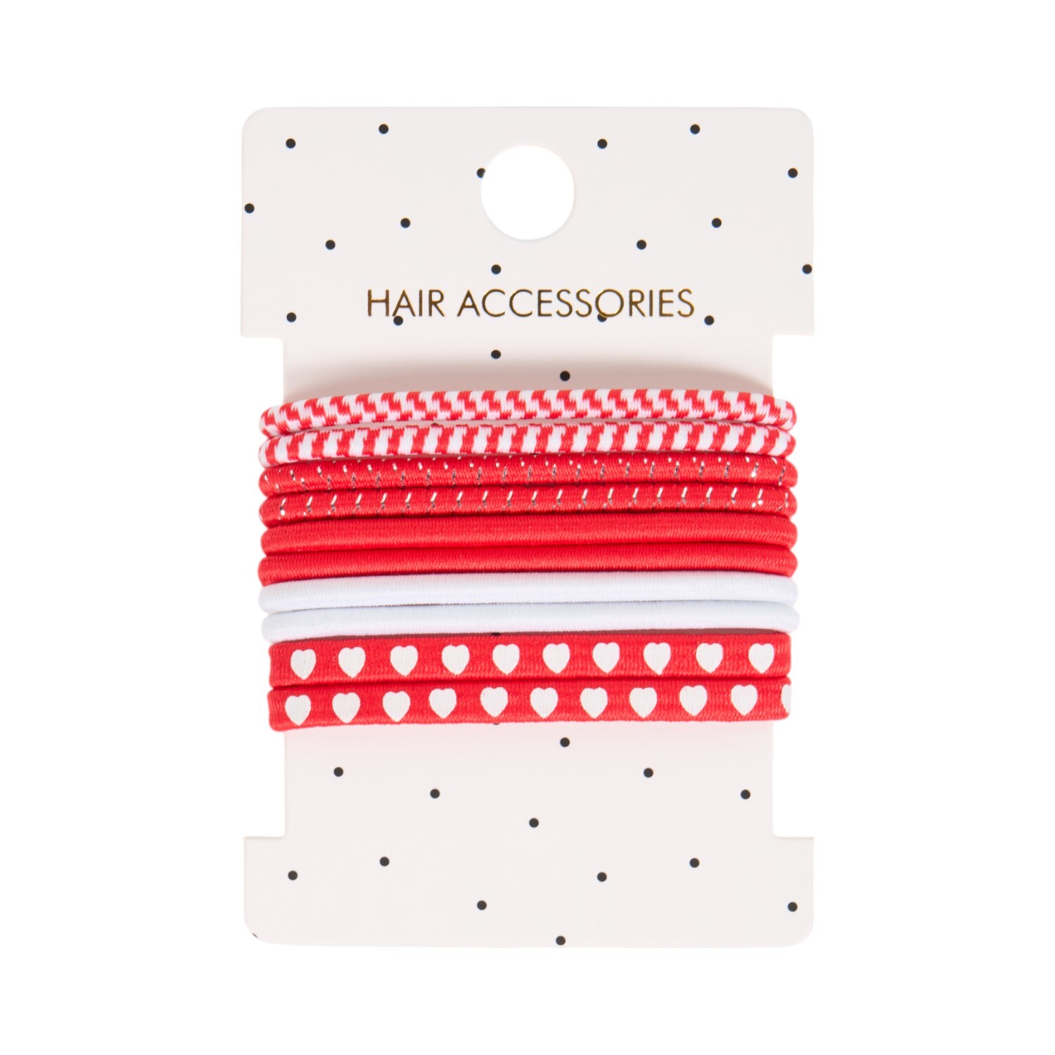 Pack of 10 Hair Elastics Red Image 2
