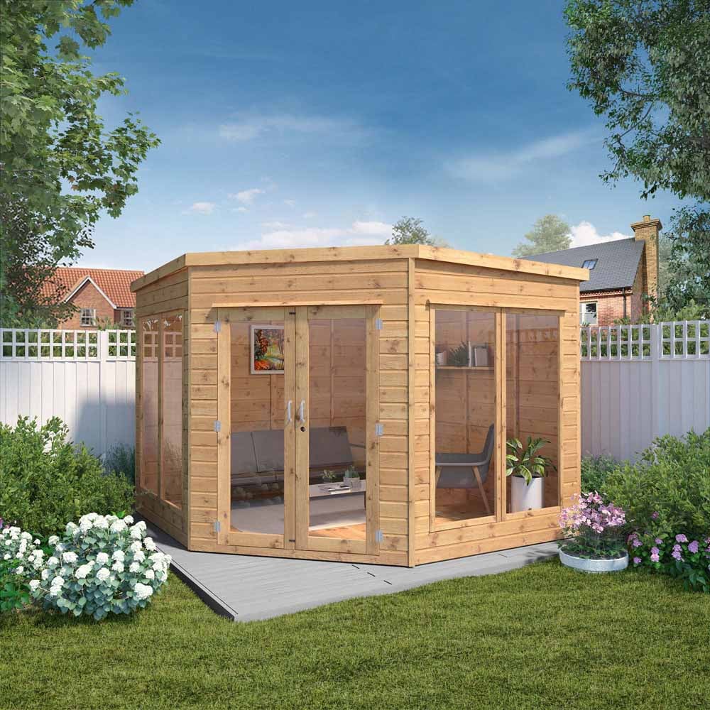 Mercia 9 x 9ft Double Door Premium Corner Summerhouse Image 6