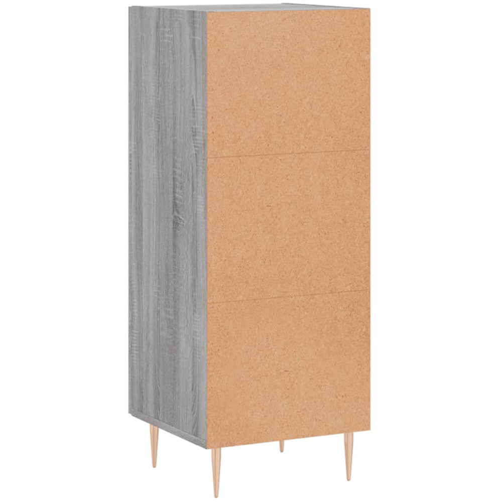 vidaXL Single Glass Door Grey Sonoma Wooden Sideboard Image 8