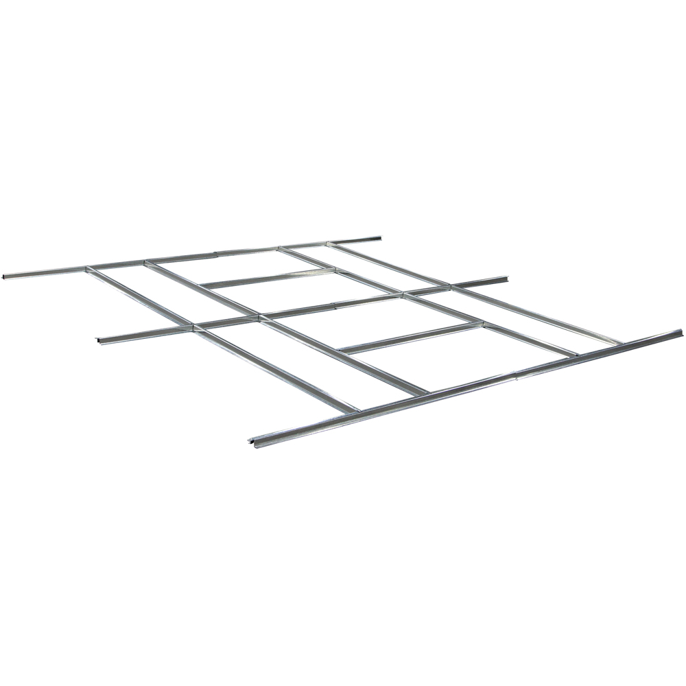 Rowlinson Trentvale Metal Apex Shed Light Grey with Foundation Kit 10 x 12ft Image 3
