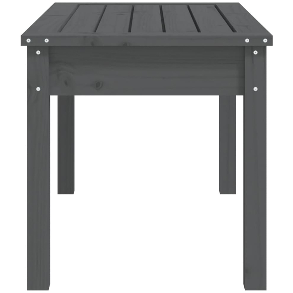 vidaXL Grey Solid Pine Wood Slatted Garden Bench 80 x 44 x 45cm Image 4