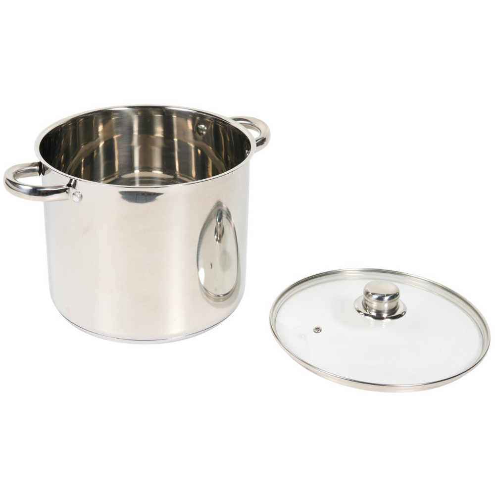 Salter 9L Stockpot with Glass Lid Silver Image 3