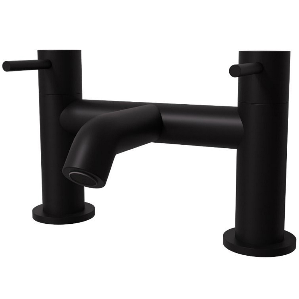 Nes Home Alice Modern Matte Black Designer Bath Filler Tap Image 1