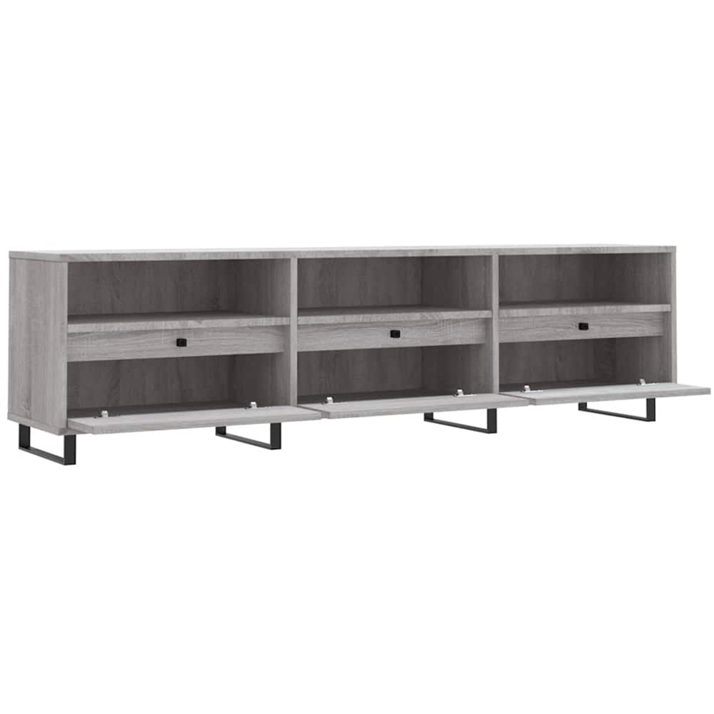 vidaXL 3 Door 3 Shelf Grey Sonoma TV Cabinet Image 6