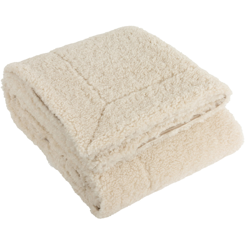 Yard Olann Natural Shearling Fleece Throw Image 1
