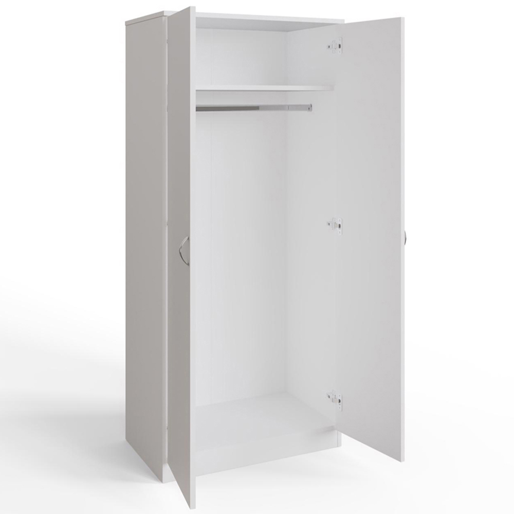 FWStyle Promo 2 Door White Wardrobe Image 3