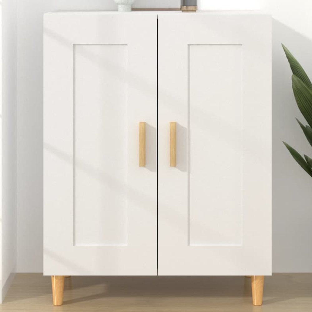 vidaXL 2 Door White Sideboard Image 1