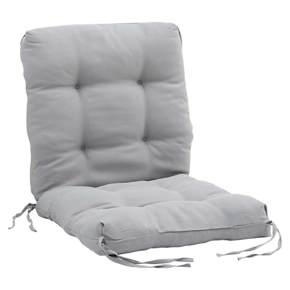 Living and Home Light Grey Deep Seat Lawn Chair Cushion Image 1