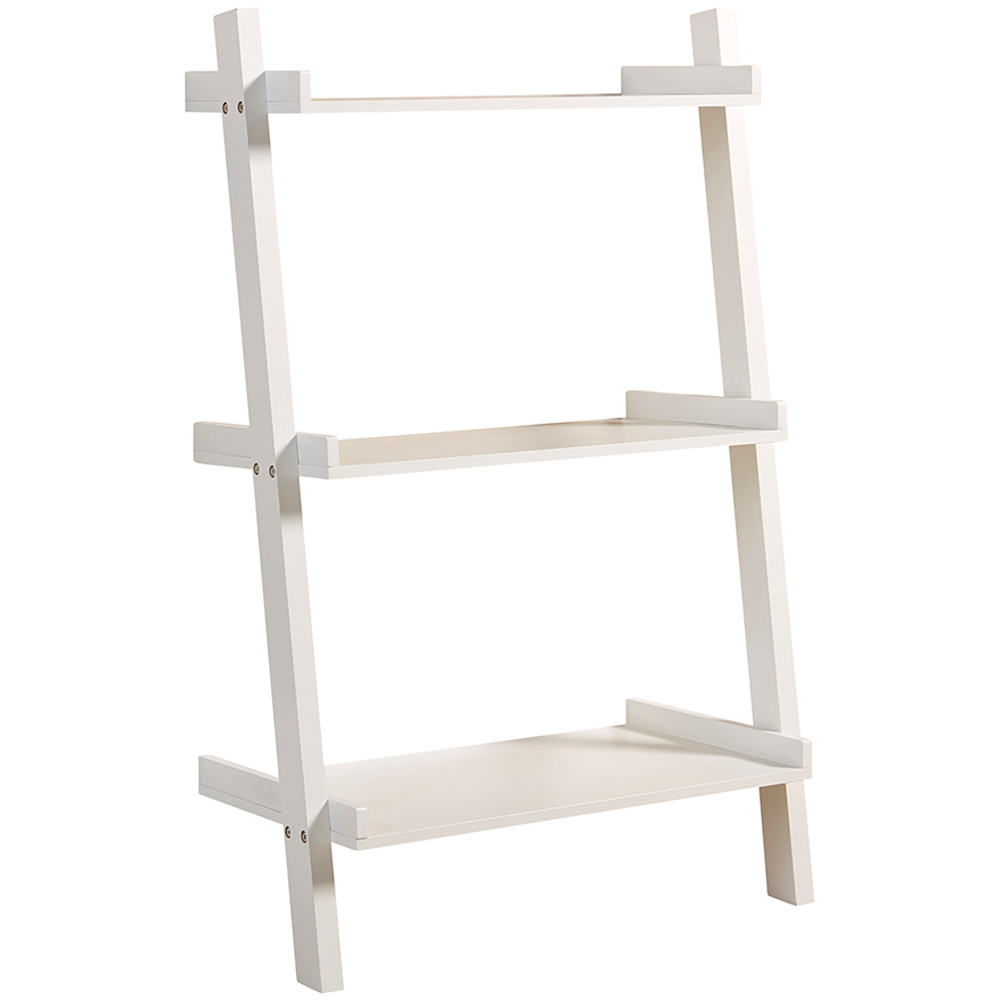 Home Source 3 Shelf White Ladder Storage Unit Image 2