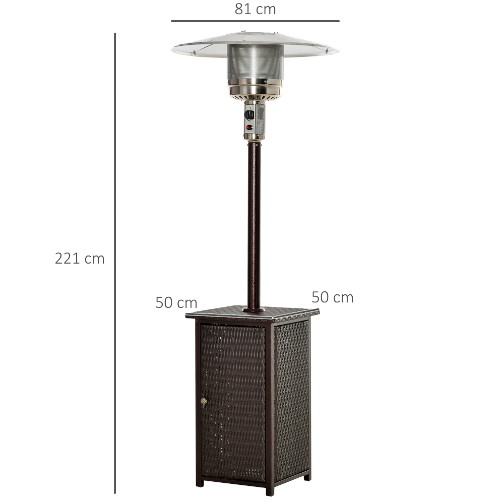 Homcom Freestanding Metal Patio Gas Heater Image 6