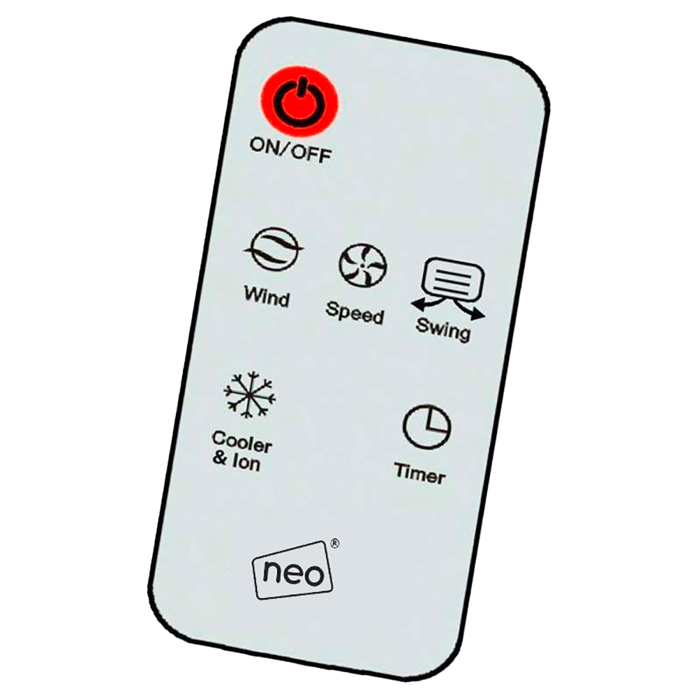 Neo Black Remote Control Portable Air Cooler Fan 4L Image 3