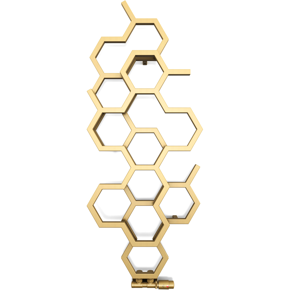 Terma Hex 1180 BTU Brass Radiator 1220 x 486mm Image 3